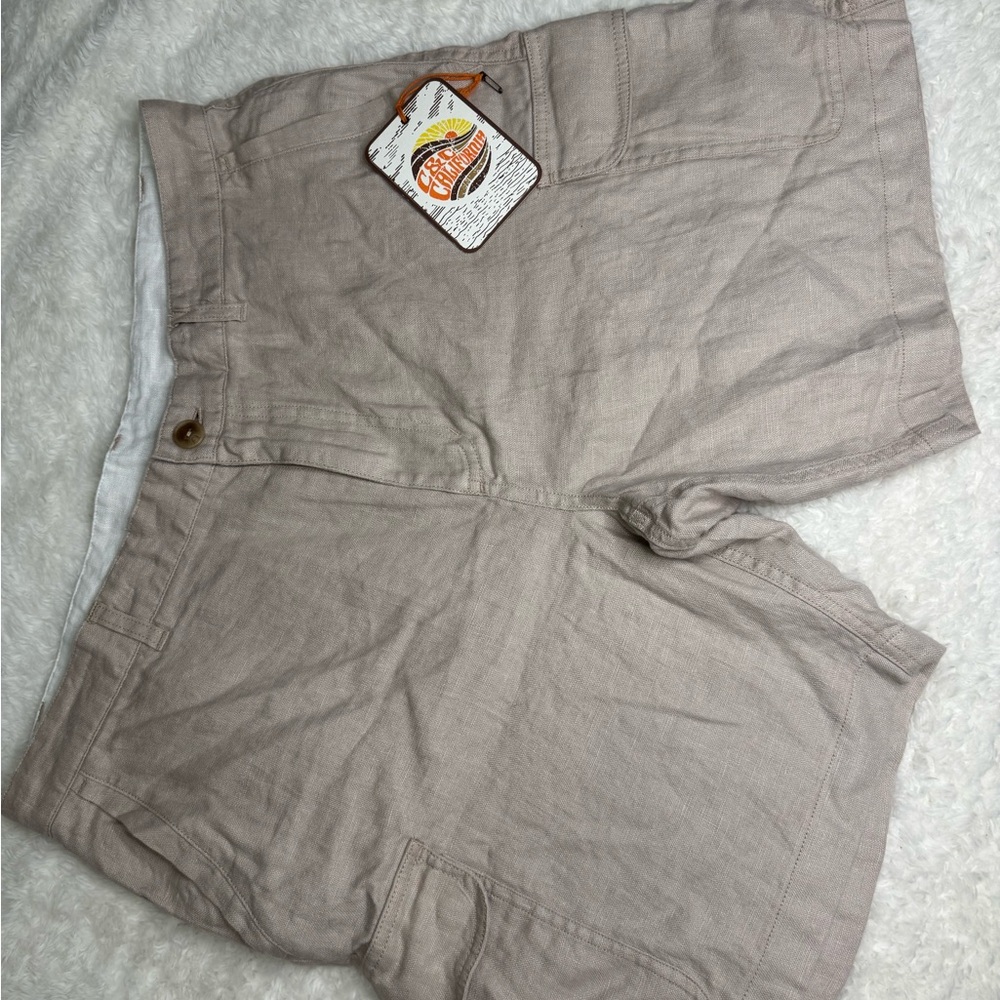 C&C California Men's Linen Cargo Shorts in Light Tan - Picture 2 of 6